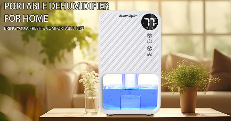 Description Picture 2 of itemMini Dehumidifier 1500ml Portable, Bathroom - Ultra Quiet & Auto Shut Off Dehumidifier For Humid Climates Low Energy Household