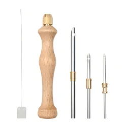 Enhanced Punch Needle Embroidery & Knitting Tool Kit (Yellow)