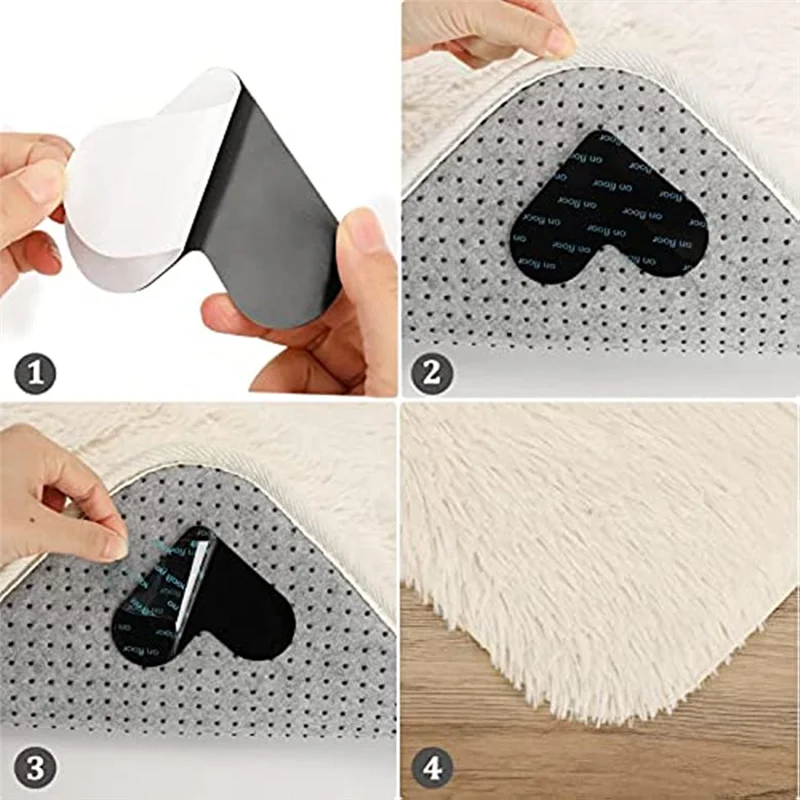 48Pcs Strong Self Adhesive Fastener Dots Stickers 85X85mm Sofa Mat Carpet Anti Slip Mat