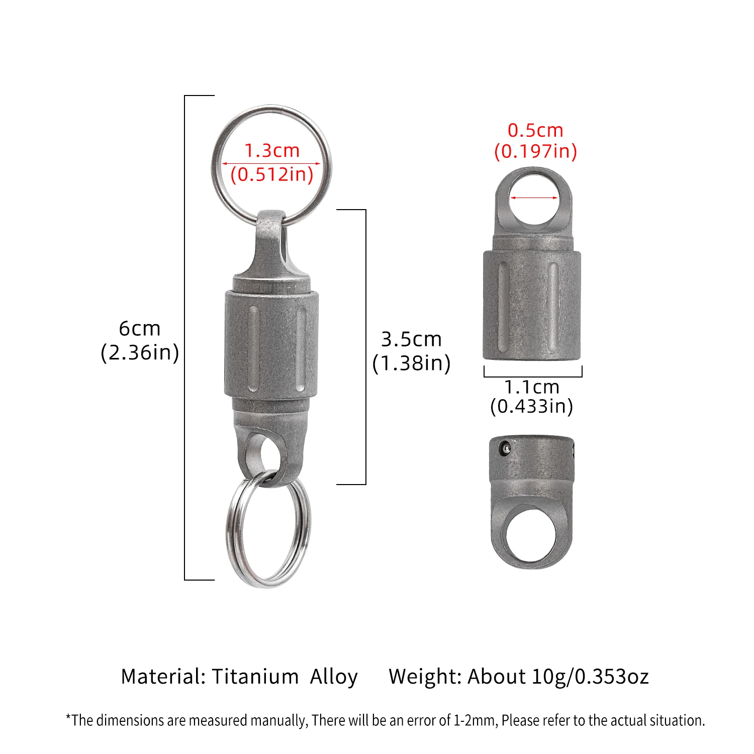 Premium Titanium Magnetic Key Holder with Quick Release & 360° Rotation