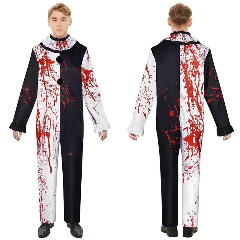 Art The Clown Cosplay Costume Terrifierr 3 Bloody Outfits Killer Clowns Jumpsuits Halloween Carnival Party Horror Costumes