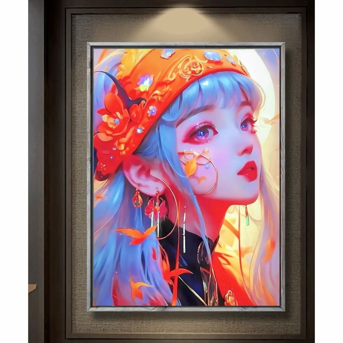 

9ct 60x80cm Girl Cross Stitch Embroidery DIY Printed Kits Needlework Set Home Decor Crafts New