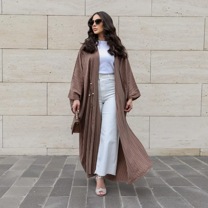 2024 New Ramadan Clothing Islam Abaya Kaftan Modern Fashion Turkish Casual Robe Femme Musulmane for Europe and America