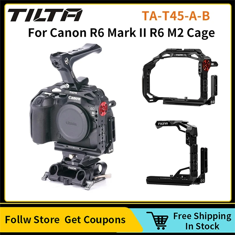 

TILTA TA-T45-A-B For Canon R6 Mark II R6 M2 Full Camera Cage Half Camera Cage 15mm LWS Baseplate