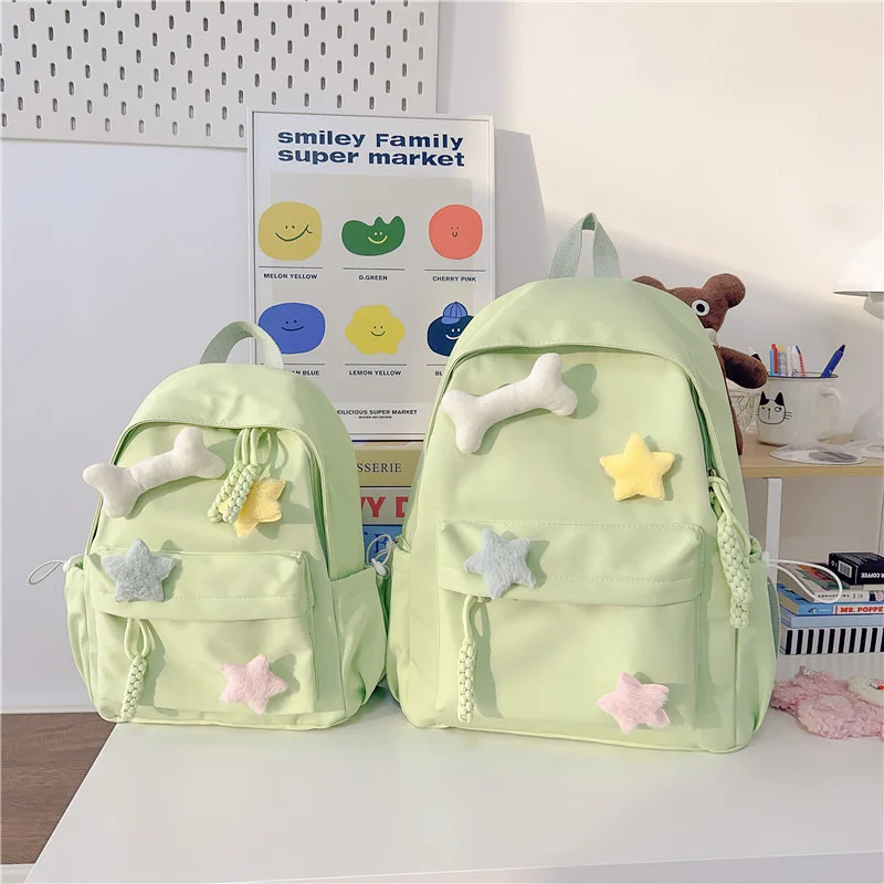 Women's Backpack 2024 New Accessories Decoration Large Capacity Solid Color Simple Fashion Mochila