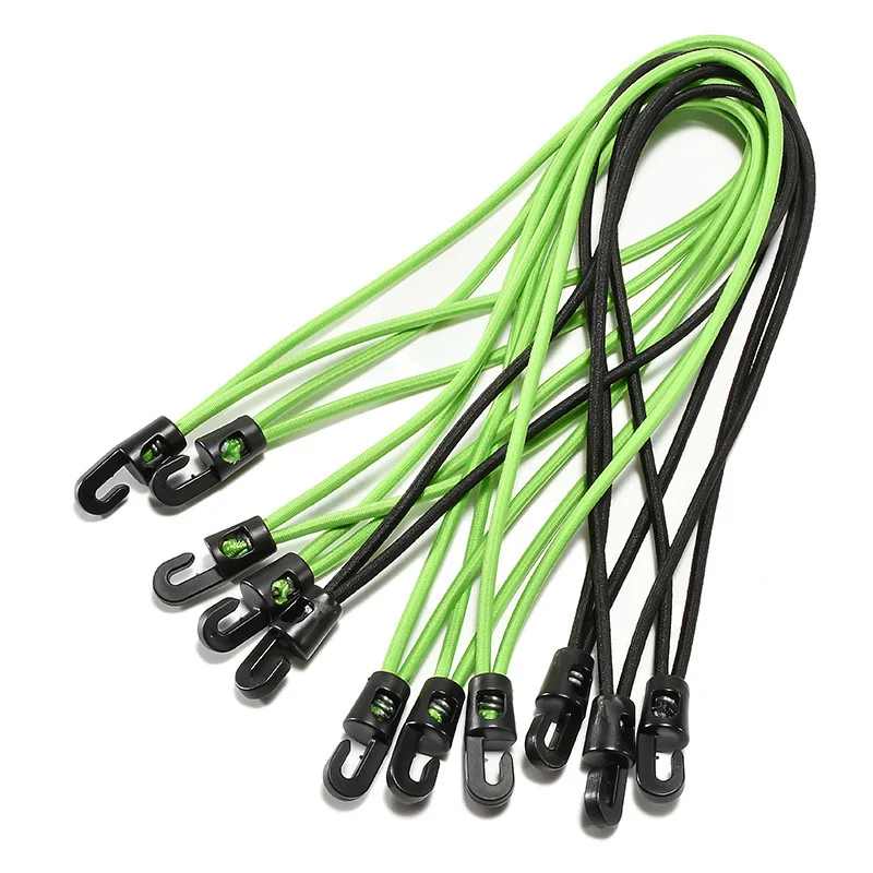 Yuxh Bungee-Seile Mit Haken – 152,4 Cm, 3 Stück, Schwarz, Dehnbar Bis 215 Cm