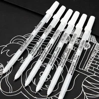 Permanent Art Paint Marker Set 0.7mm White Gold Silver Gel Pen Metalic Marker Pens for Kids Black Paper Writing Painting 1