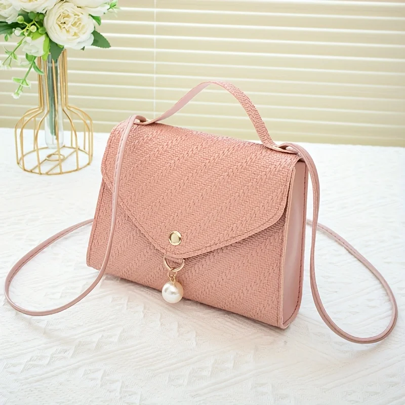 Borsa a tracolla da donna con perline e tracolla regolabile_voghion.com