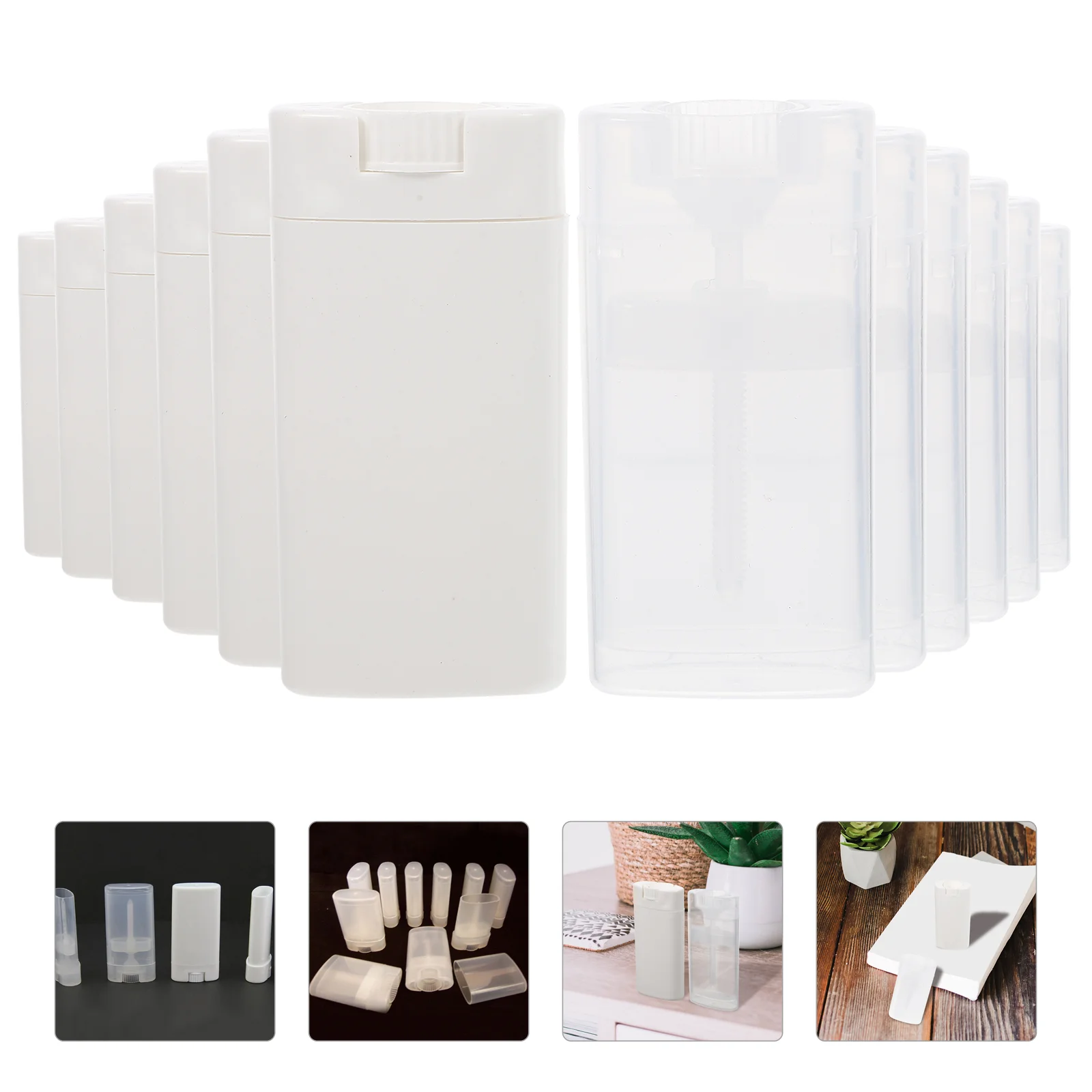 

12 Pcs Deodorant Cream Bottle Containers Plastic Bottles Refillable Dispenser Sub
