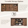 Farmhouse TV Stand for 75+ Inch TV, 32" Tall Entertainment Center w/4 Drawers & Sliding Barn Door, Rustic Media Conso 5