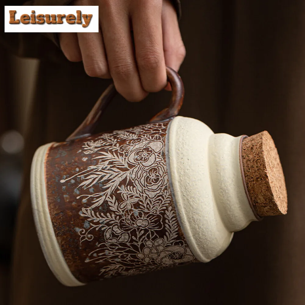 500ml Old Rock Mud Small Warm Pot Blooming Flower Gilded Silver Stew Pot Large Capacity Tea Making Kettle Portabl Travel Teaset