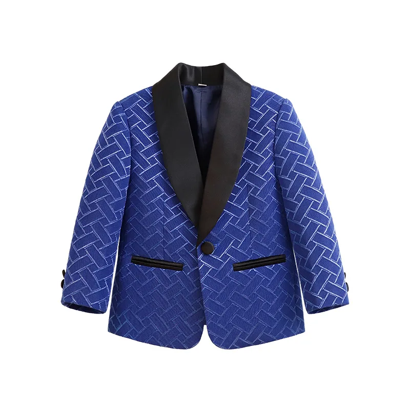 Herbst kinder Anzug Set Hübscher Britischen Stil Kinder Jungen Hochzeit Anzüge Junge Teenager Jungen Gedruckt Blazer Hemd Hosen Kostüm – Detail 9