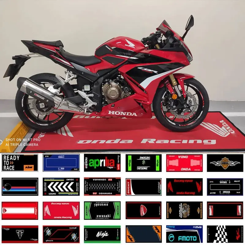 

Garage Mat Motorcycle Carpet Racing Cool Moto Display Yamaha R1 Carpets for Honda Kawasaki BMW Anti-slip Floor Decoration Rug