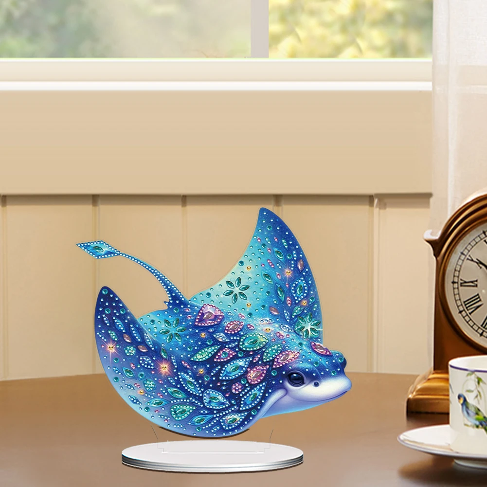 5D DIY Diamond Art Tabletop Decorations Acrylic Special Shape Animals Diamond Painting Desktop Decorations for Home Office Decor