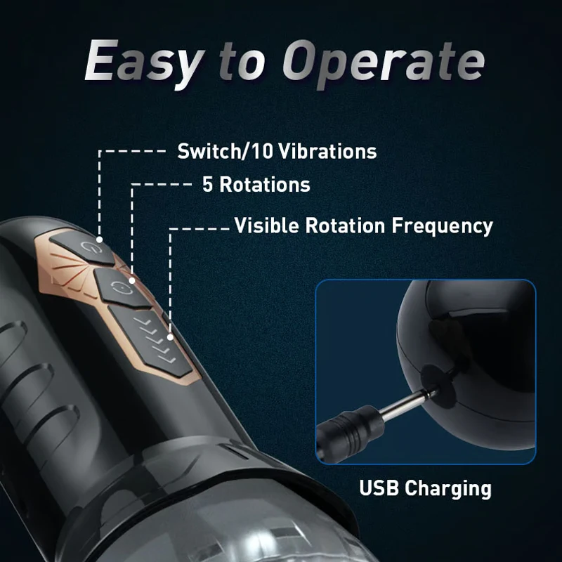 Automatic Electric 360&deg; Rotating Sucking Male Blowjob Piston Masturbator Cup Vagina Real Oral Vibrator Machine Sex Toy Adult 18+ male masturbator male masturbator cup male masturbation aid
