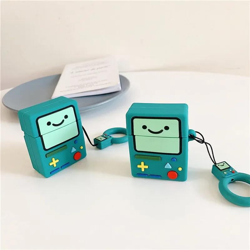 3D Cartoon Green BMO Game Player Headphone Case For Apple Airpods