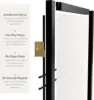 3 Ft. Short Double Cross Shoji Screen - Black - 4 Panels 4