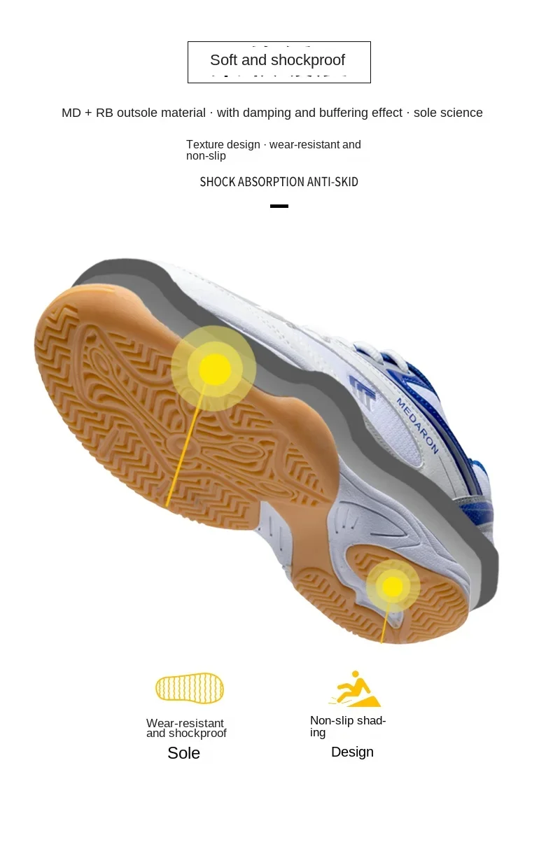 Description Picture 6 of itemNew Men's Table Tennis Shoes Outdoor Sports Shoes Training Shoes Couple Shoes