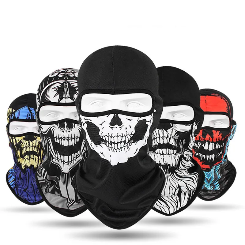 3D Skull Outdoor Windproof Full Face Hat Ski Motorcycle Cycling Balaclava Cover 