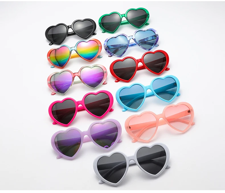 Mode Polarisierte Pfirsich Herz Sonnenbrille Beliebte Fantasy Gradient Brillen Anti UV Sonnenbrille Bunte Regenbogen Design UV400 – Detail 18