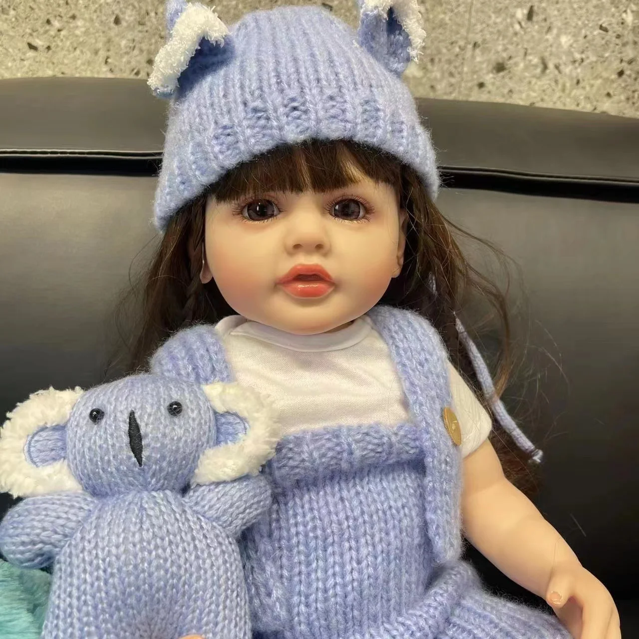 

22 Inch Full Body Soft Silicone Vinyl Bebe Reborn Girl Handmade Lifelike Betty Reborn Toddler Dolls Muñecas Reborn