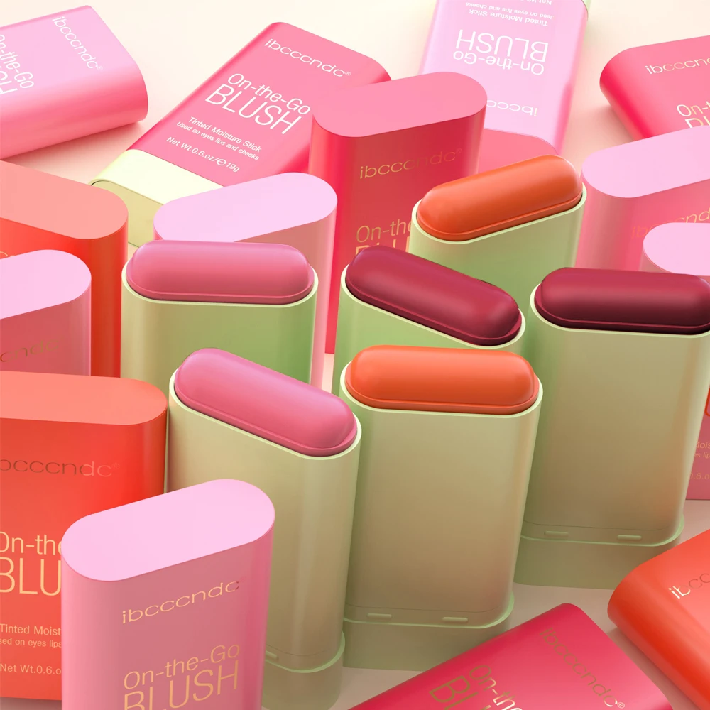 Tinted Mositure Blush Stick 3 in 1 Makeup Tubes for Lips Eyes Cheeks