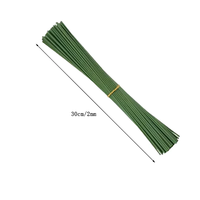 Light Green Floral Wire Stems for Crafting and Flower Arrangements