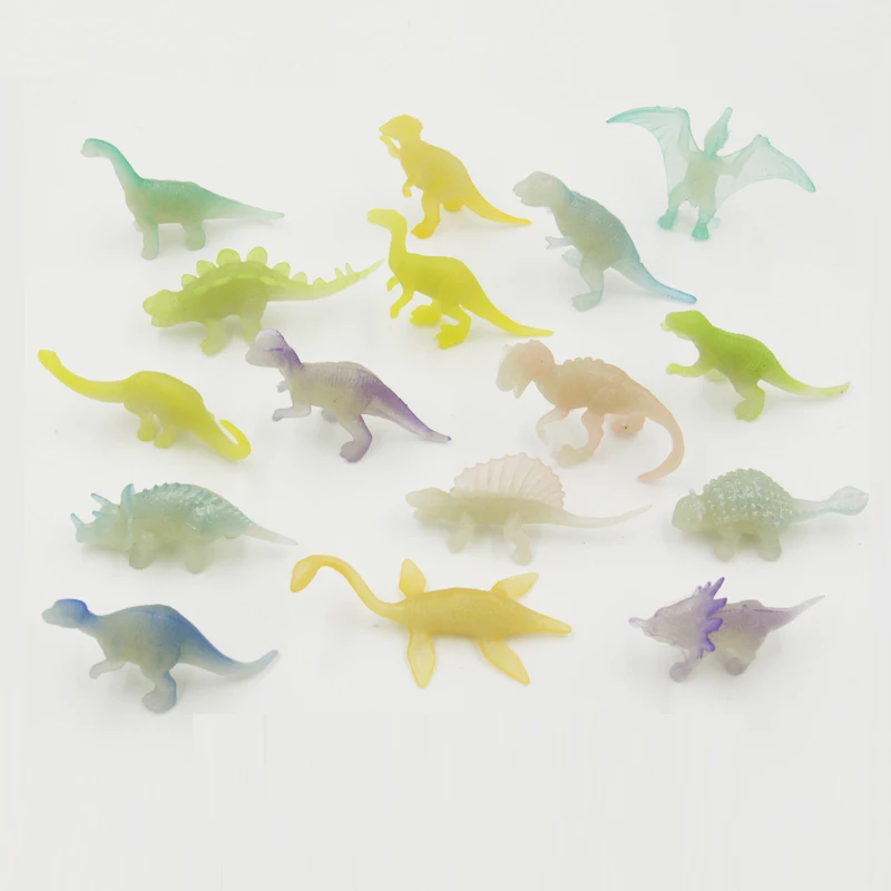Mini Jurassic Noctilucent Dinosaur Toys 32Pcs 2inch Kids Dinosaur Party Favor Decoration Pinata Filler Boys Birthday Goody Bag