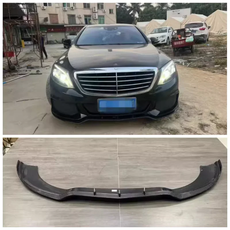 

Для W222 Mercedes S-Class Modified S63 AMG 2016-2018 высококачественный автомобильный бампер из углеродного волокна передний спойлер Диффузор Крышка