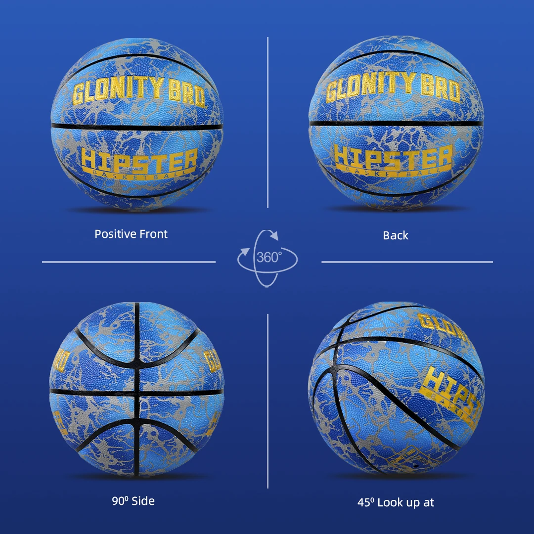 Night Glowing Basketball – Size 7 Luminous PU Leather Ball for Indoor & Outdoor Play, Wear-Resistant Noctilucent Basketball (White) 4