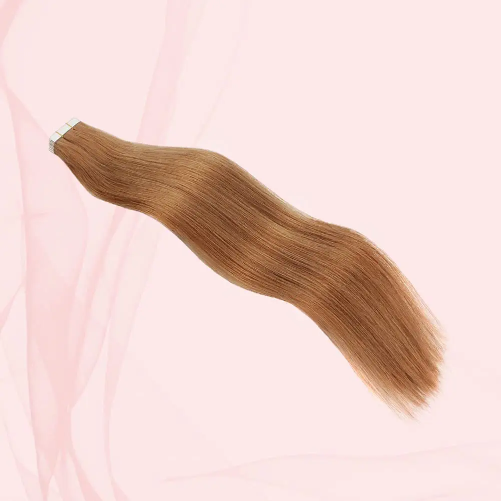 스트레이트 테이프 인 헤어 익스텐션 인모, 유럽 스트레이트 금발 피부 씨실 접착제, 레미 헤어 익스텐션