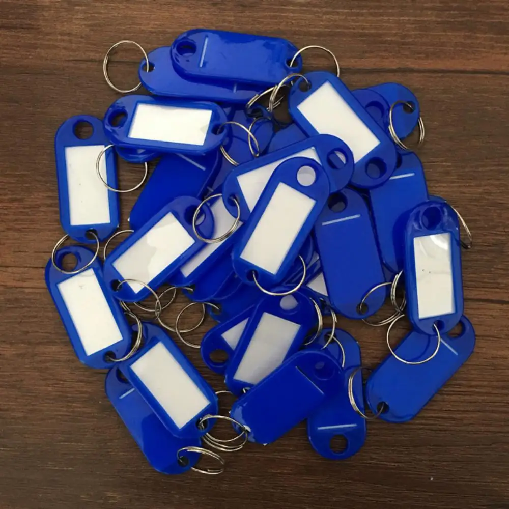 5 Pcs Plastic Custom Split Ring ID Key Name Suitcase Identifier Tags Labels Chains Numbered Baggage Luggage Travel Accessories