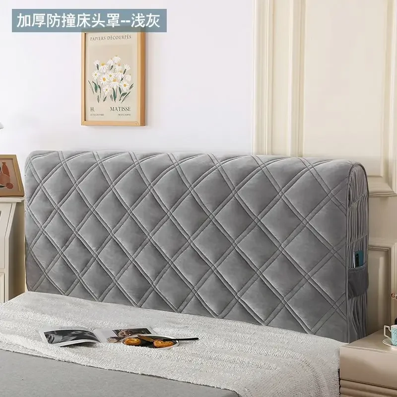 Winter Soft Warm Thicken Bed Headboard Cover Bedroom All Inclusive Bedhead Dust Protector Universal Bed Back Covers Bedspread