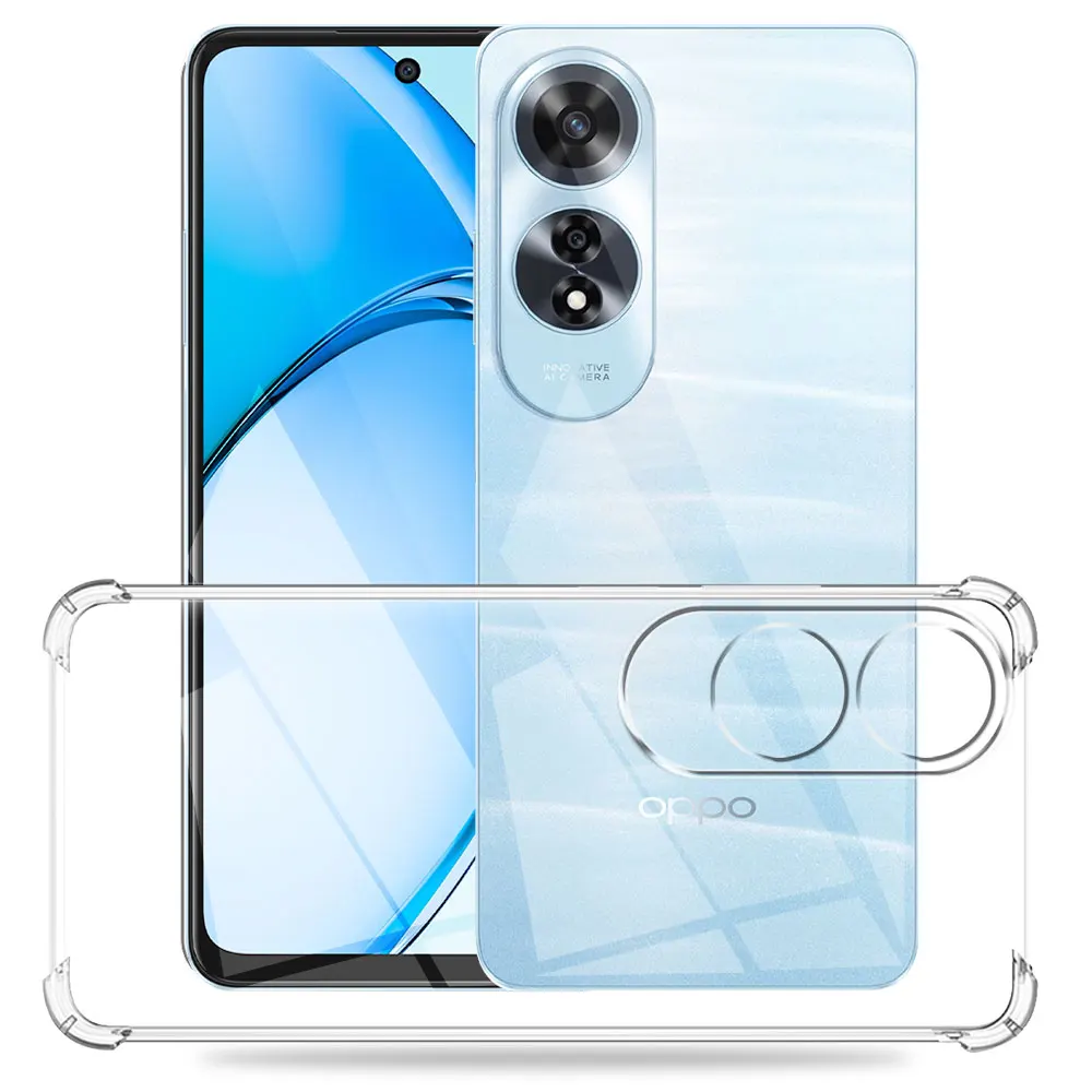 Clear Shockproof Silicone Soft Phone Case for Oppo A60 – Enhanced Protective Cover