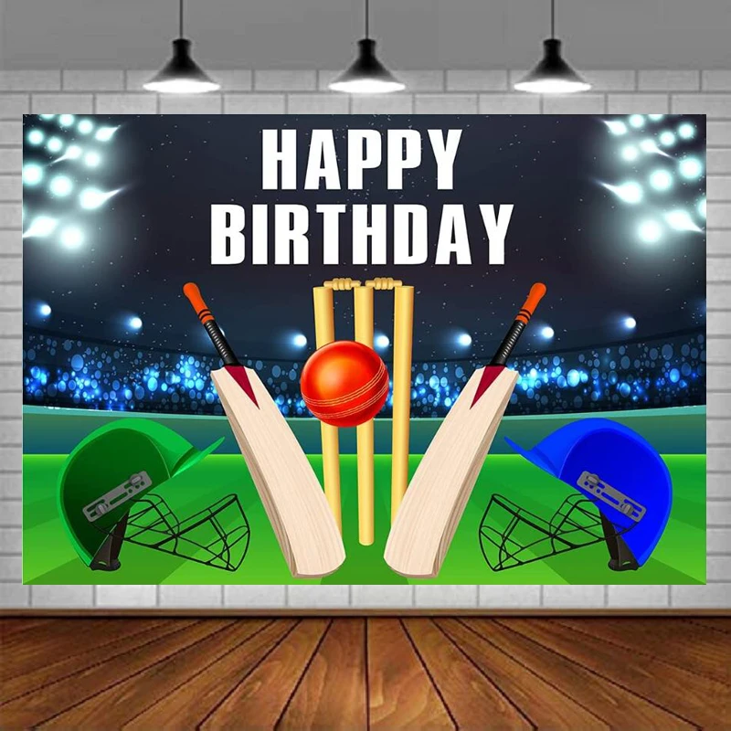 Cricket Sport Theme Happy Birthday Party Photography Backdrop Spotlight  Stadium Background Banner Studio Photo Props Supplies| | - AliExpress