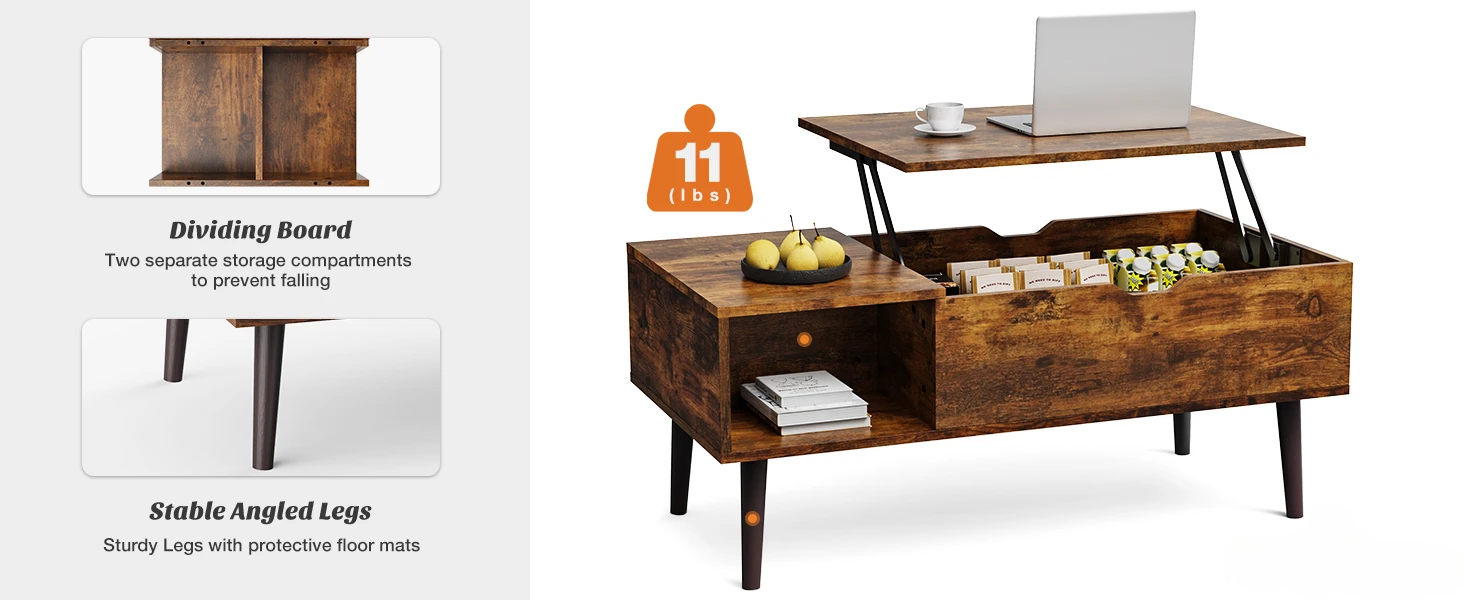 Coffee Table Lift Top Coffee Tables for Living Room Coffee Table with Storage