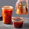 Glass Sealed Kimchi Jar Household Food Jam Storage Container with Lid 2