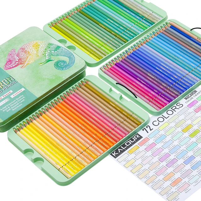 Premium 72 Colored Pencil Set - Includes Pencil Organizer, Travel Case,  Pencil Sharpener, Mini Coloring Book, and Gift Box