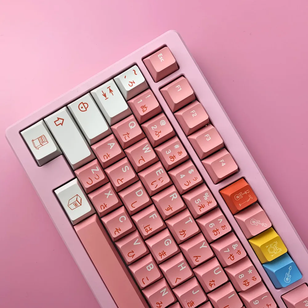 Bochi Sauce Keycap para Teclado Mecânico Tema Anime Perfil de Cereja Rosa Sublimação Pbt 140 Teclas Japonês - Imagem 5
