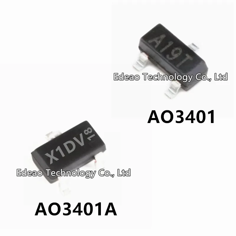 100-1000PCS-lot-NEW-AO3401-AO3401A-SOT-23-Marking-A19T-X1DV-P-channel ...