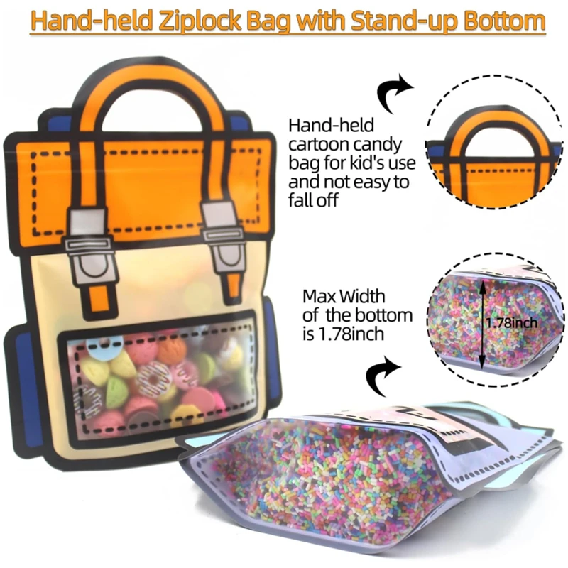 New 20-1PC Creative Gifts Packaging Bags Cartoon Back to School