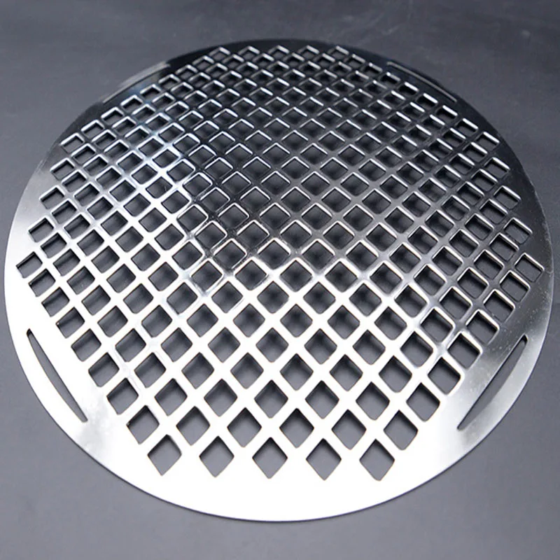 1PCS OD.30cm Easy clean Japan korean SS304 stainless steel brass Round Hexagon Square hole barbecue grill mesh net BBQ grill