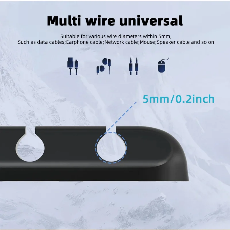 Cable Holder Clips Cable Organizer Silicone USB Winder Management Clips Self Adhesive For Mouse Keyboard Headset For Phone