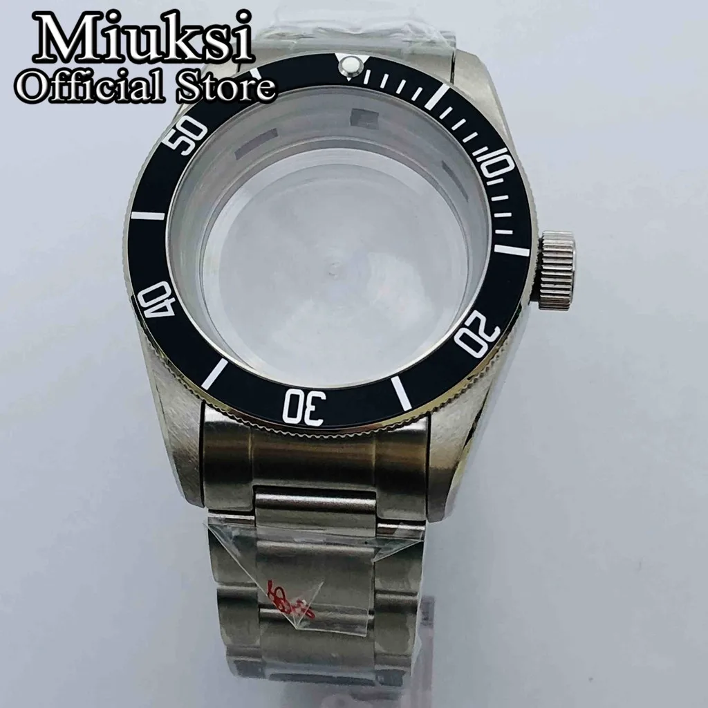 Miuksi-caixa de Relógio de Vidro Safira 41 mm Apto para Nh35 Nh36 Eta2824 2836 Mingzhu Dg2813 3804 Miyota8205 8215 821a Movimento Pt5000 - Image 4