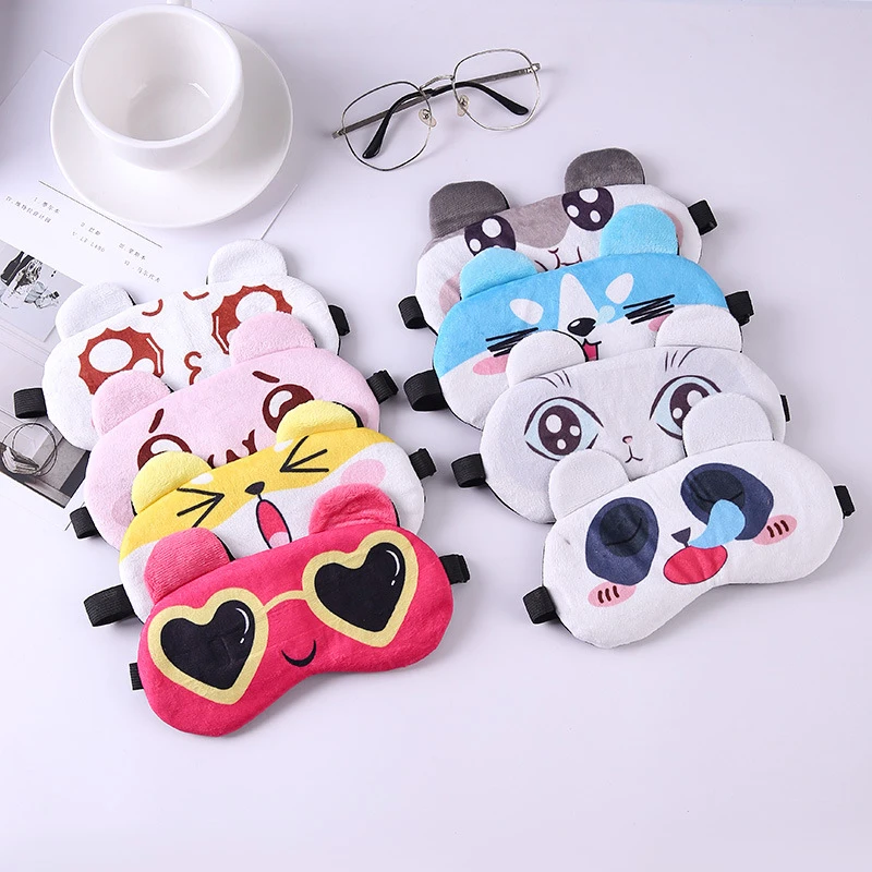 

Animal Soft Sleeping Eye Cover Shading Animal Plush Fabric Blindfold Relax Girls Lady For Home Traveling Eye Care