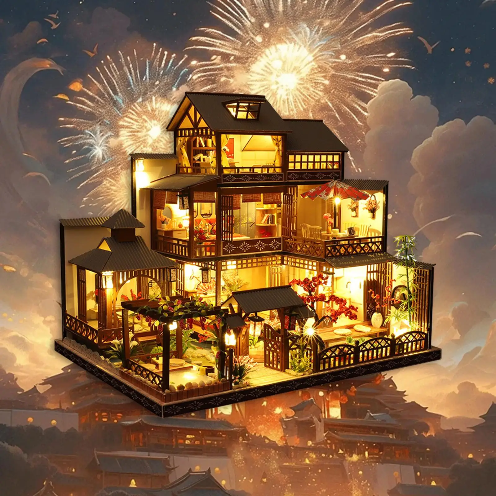 

Assembled Doll House Kits for Boys Girls Family Friends Lovers Child Teens Adult