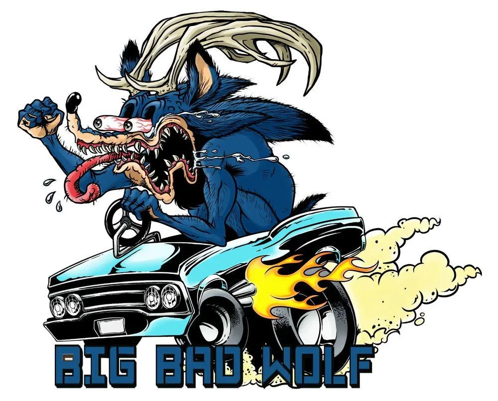 Per Adesivi Per Decalcomanie In Vinile Big Bad Wolf Rat Fink