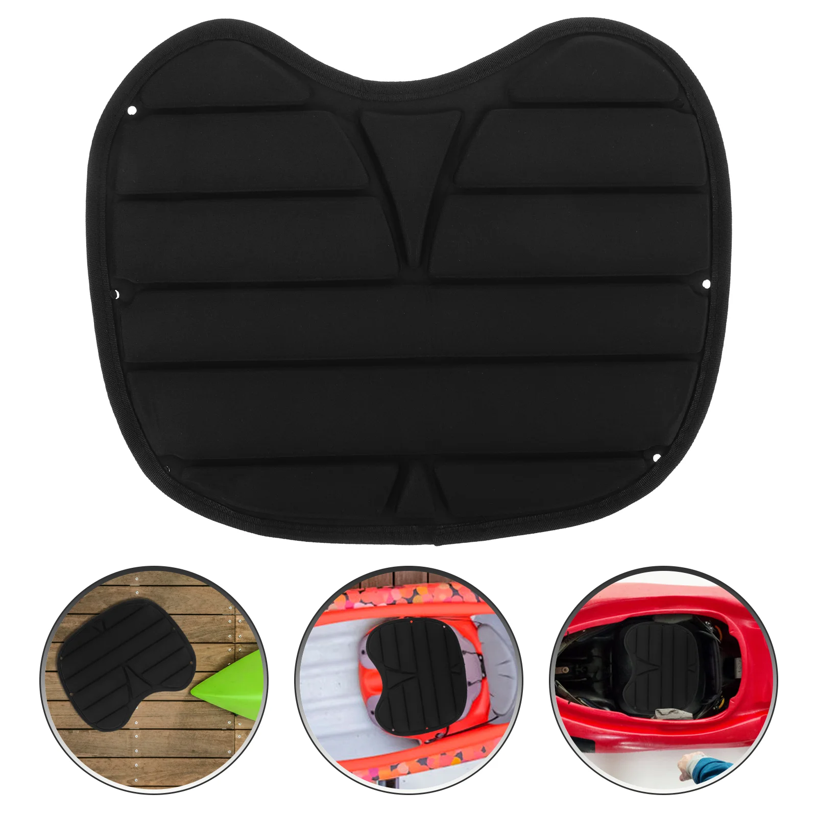

Comfortable Padded On Kayaks Seat Cushion Lightweight Paddling Pad for Kayaks Canoe Fishing Boat (Black)
