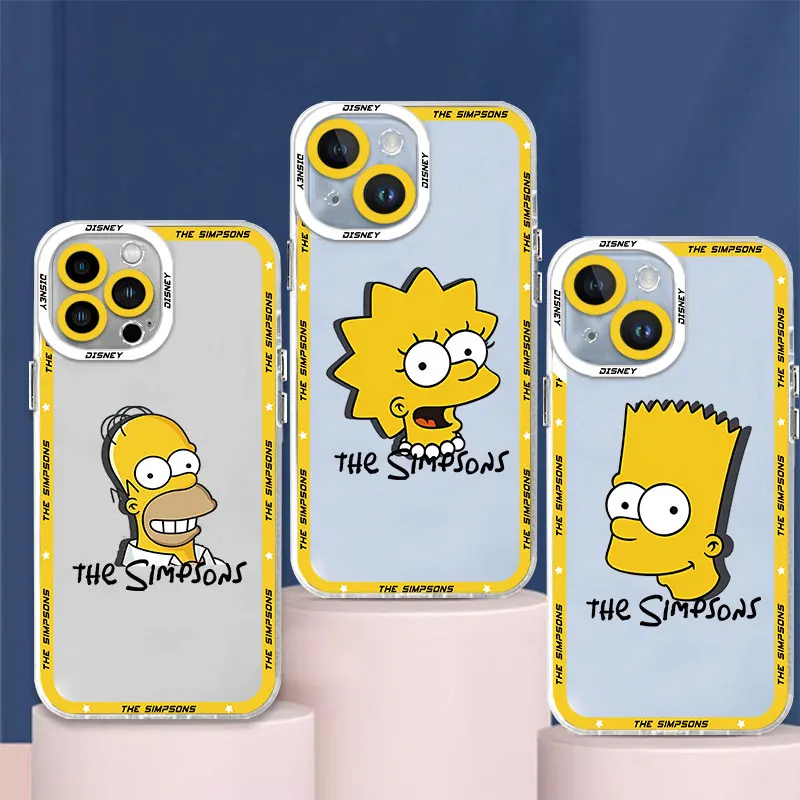 Custodie The Simpsons Custodia Morbida Trasparente Per Iphone 13 Mini Se 11 Pro 15 Pro 14 Pro Max 7 8 Xs Max 12 Xr 12 Mini 12 Pro Cover