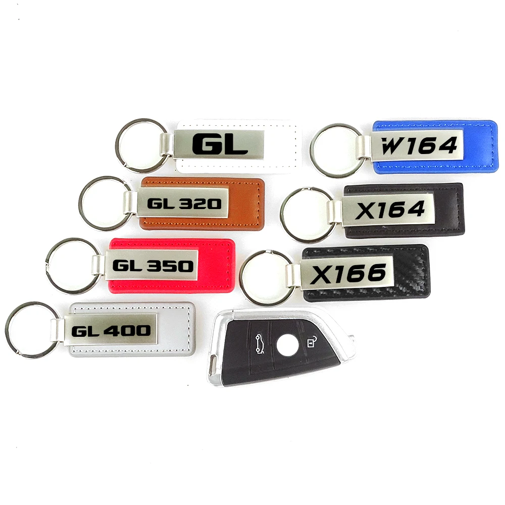 AutoClassickeyringCarCarbonFiberFobMetalleatherkeychainForMercedesBenzX164W164